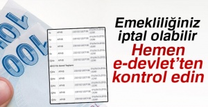 Emekliliğiniz iptal olabilir! Hemen e-devlet'ten kontrol edin!