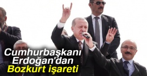 Cumhurbaşkanı Erdoğan'dan Bozkurt işareti