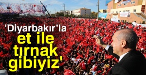 Cumhurbaşkanı Erdoğan: 'Diyarbakır’la et ile tırnak gibiyiz'