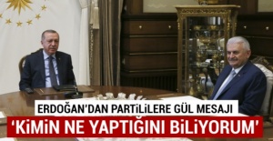 Erdoğan'dan Partililere Gül Mesajı!