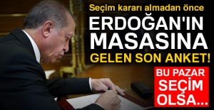 İşte Erdoğan'ın masasındaki son anket!