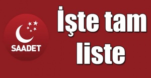 Saadet Partisi aday listesini teslim etti