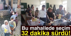 Bu mahallede seçim 32 dakika sürdü
