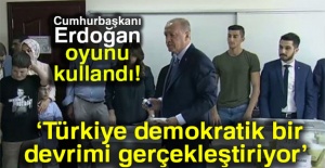 Cumhurbaşkanı Erdoğan oyunu kullandı