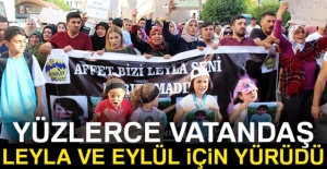 Ağrı’da yüzlerce vatandaş Leyla ve Eylül için yürüdü