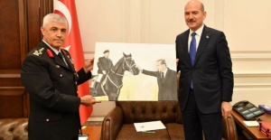 Jandarma'dan dikkat çeken Cumhurbaşkanı Erdoğan tablosu