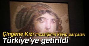 Çingene Kızı mozaiğinin kayıp parçaları Türkiye'ye getirildi