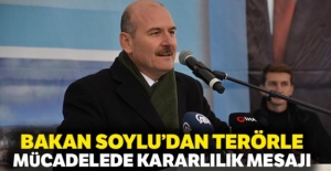 Bakan Soylu'dan terörle mücadelede kararlılık mesajı