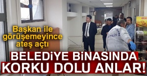 Başkan ile görüşemeyince silahla ateş açtı