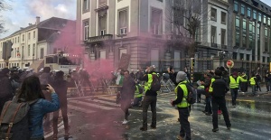 Belçika'da ‘sarı yeleklilerin' eyleminde 450 gözaltı