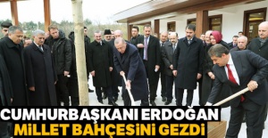 Cumhurbaşkanı Erdoğan, 15 Temmuz Millet Bahçesini gezdi