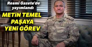 Metin Temel Paşa'ya yeni görev