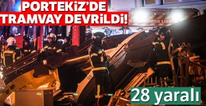 Portekiz'de tramvay devrildi: 28 yaralı