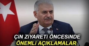 Yıldırım'dan Çin ziyareti öncesinde önemli açıklamalar