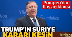 ABD Dışişleri Bakanı Pompeo: 'Trump'ın Suriye kararı kesin'