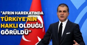 AK Parti Sözcüsü Ömer Çelik: Afrin harekatında Türkiye'nin haklı olduğu görüldü
