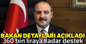 Bakan Varank detayları açıkladı... 360 bin liraya kadar destek
