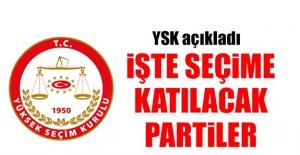 YSK açıkladı, İşte seçime katılacak partiler