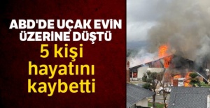 ABD'de uçak evin üzerine düştü