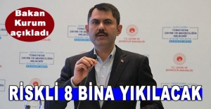 Bakan Kurum açıkladı: Riskli 8 bina yıkılacak