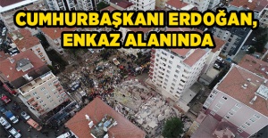 Cumhurbaşkanı Erdoğan, Enkaz Alanında