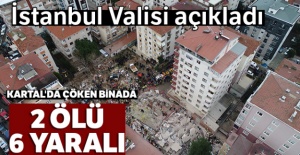 İstanbul Valisi açıkladı: Kartal'da çöken binada 2 ölü, 6 yaralı