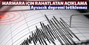 Marmara için rahatlatan deprem açıklaması