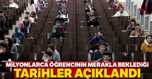 Milyonlarca öğrencinin merakla beklediği tarihler açıklandı
