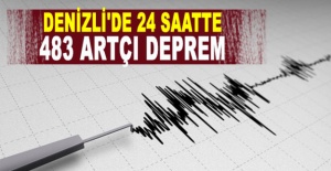 Denizli'de 24 saatte 483 artçı deprem