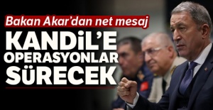 Hulusi Akar: Kandil'e operasyonlar sürecek