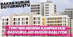 TOKİ'nin indirim kampanyası başvuruları bugün başlıyor