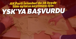 AK Parti İstanbul’da tüm oyların sayılması için YSK’ya başvurdu