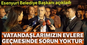 Başkan Bozkurt:” Vatandaşlarımızın evlerine geçmesinde bir sakınca yok”