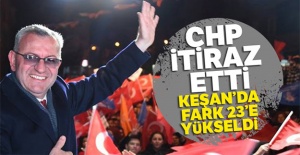 CHP itiraz etti, Keşan’da fark 23’e yükseldi