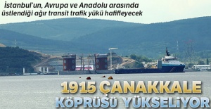 1915 Çanakkale Köprüsü yükseliyor