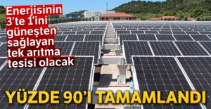 Enerjisinin 3'te 1'ini güneşten sağlayan tek arıtma tesisi olacak
