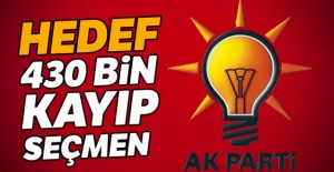 Hedef 430 bin kayıp seçmen