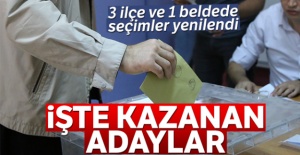 3 ilçe ve 1beldede seçimler yenilendi... İşte kazanan adaylar