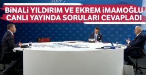 Binali Yıldırım ve Ekrem İmamoğlu tarihi yayında sorulara cevap verdi