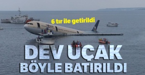 Dev uçak böyle batırıldı
