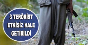 3 terörist etkisiz hale getirildi