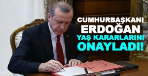 Cumhurbaşkanı Erdoğan, YAŞ kararlarını onayladı!