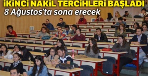 İkinci nakil tercihleri bugün başladı