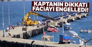 Kaptanın dikkati faciayı engelledi