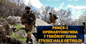 Pençe-3 Harekâtı'nda 7 terörist daha etkisiz hale getirildi