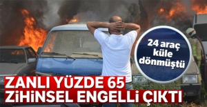 24 aracın küle döndüğü yangını çıkaran kişi yakalandı