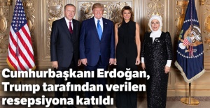 Cumhurbaşkanı Erdoğan, Trump tarafından verilen resepsiyona katıldı