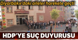 Diyarbakır'da eylem yapan aileler, HDP hakkında suç duyurusunda bulundu