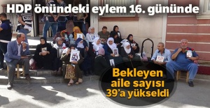 HDP önünde eylem yapan aile sayısı 16. günde 39'a yükseldi