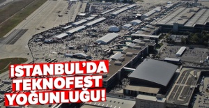 İstanbul'da TEKNOFEST yoğunluğu havadan görüntülendi